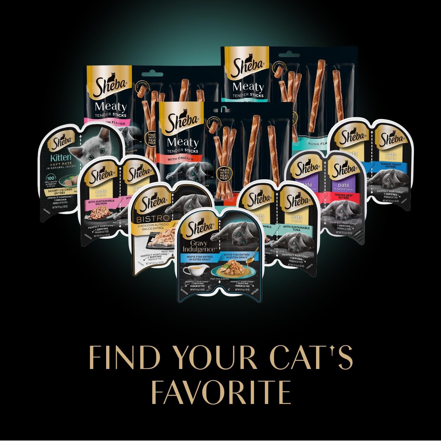 Meaty Tender Sticks Soft Cat Treats, Salmon Flavor, 5 Count, 10 Pack | 50 Sticks Total, Individually Wrapped, Real Meat, Omega-6 Fats, Essential Amino Acids, No Artificial Dyes