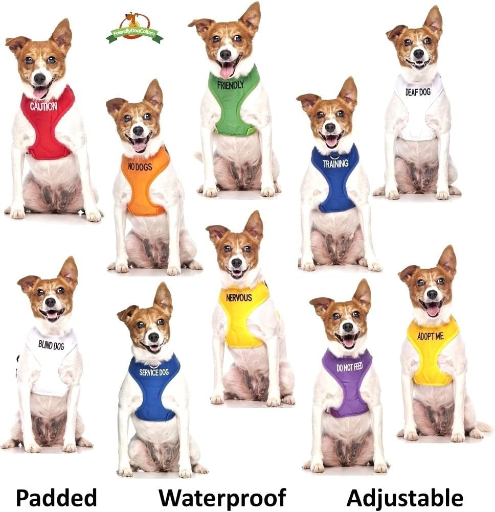 Limited Deaf Dog White Warm Dog Coats S M M L L XL Waterproof Reflective Fleece Lined Prevents Accidents by Warning Others of Your Dog in Advance (M-L Back 17" (43Cm)