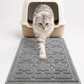 Cat Litter Mat, Waterproof Litter Trap Mat, 35.4X23.6, Dark Grey | PVC Litter Box Mat with Non Slip Backing, Easy Clean Surface and Scatter Control Design for Cleaner Floors